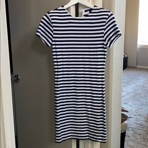 French Connection blue and white striped dress